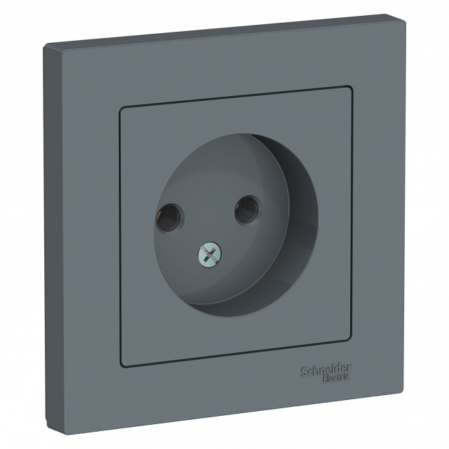 ATLAS DESIGN Розетка С/У 1-м б/з 16А в сборе грифель Schneider Electric