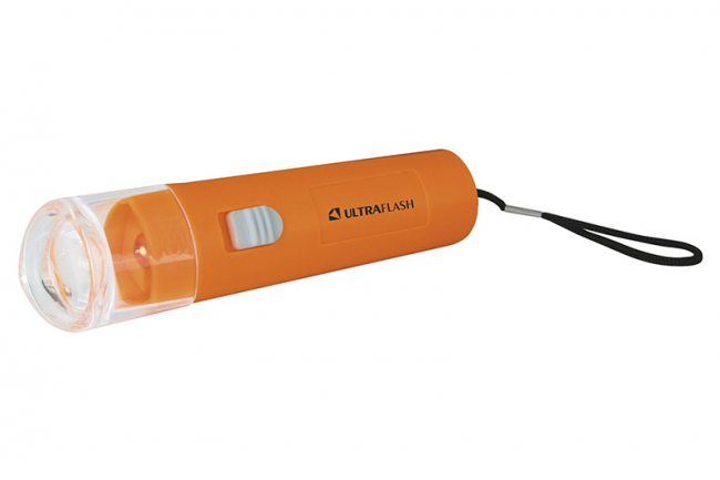 Фонарь светодиодный ручной 917-TH (1LED 1 режим 3хAG10; блист-пакет; оранж.) Ultraflash
