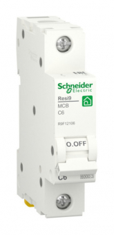 Автоматический выключатель RESI9 тип С 6кА 1п 6А Schneider Electric