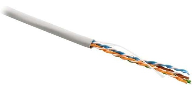 Кабель витая пара F/UTP 5e кат. 4 пары Cabeus FTP-4P-Cat.5e-SOLID-GY 24AWG(0.51 