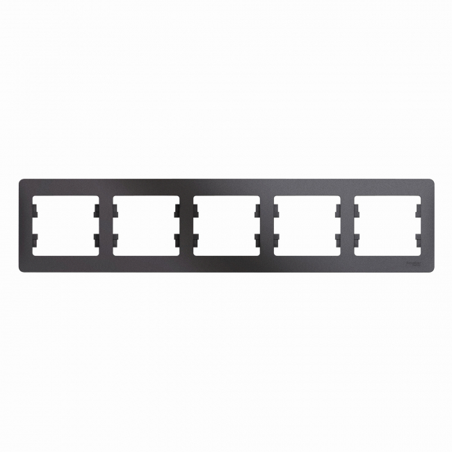 Glossa Рамка 5 постов горизонт. графит Schneider Еleсtric Glossa Рамка 5-м горизонт. графит Schneider Еleсtric