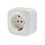 Quteo Розетка О/У 1-м с/з со шторками 16А бел. Legrand