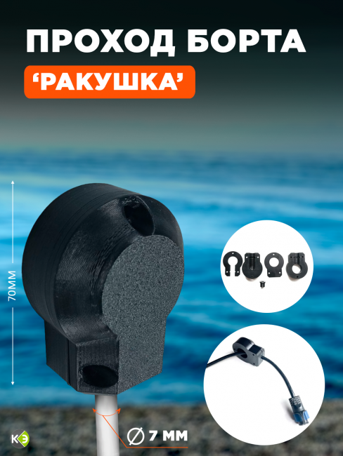 Ракушка для вывода кабеля разборная герметичная
