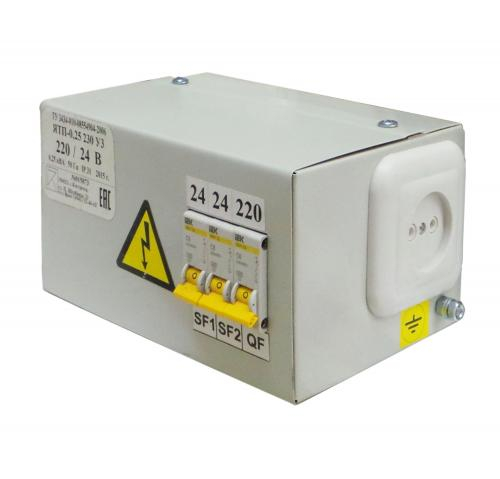 Ящик с понижающим трансформатором ЯТП-0,25 220/24В 250Вт 3 автомата IP30 IEK