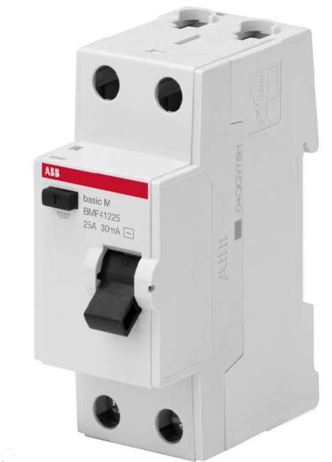 Дифференциальный автомат ДИФ Basic M тип АС/С 4,5кА 30мА 1П+Н 6А ABB