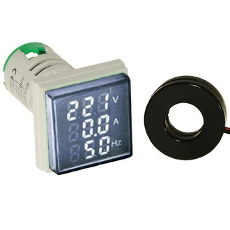 Индикатор цифровой DMS-301 LED многофунциональный (AC) 2-100А, 60-500В, 0...99Гц бел. RUICHI