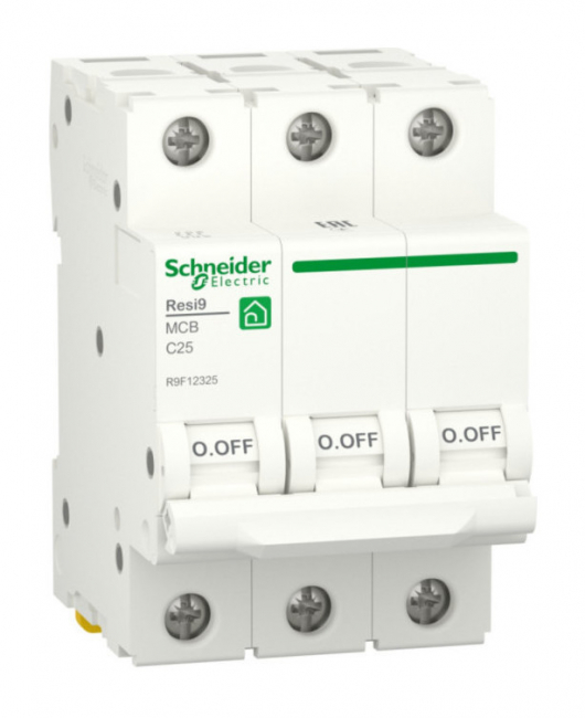 Автоматический выключатель RESI9 тип С 6кА 3п 25А Schneider Electric