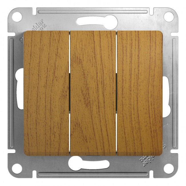 Glossa Выключатель С/У 3-кл. 10А дуб Schneider Eleсtric