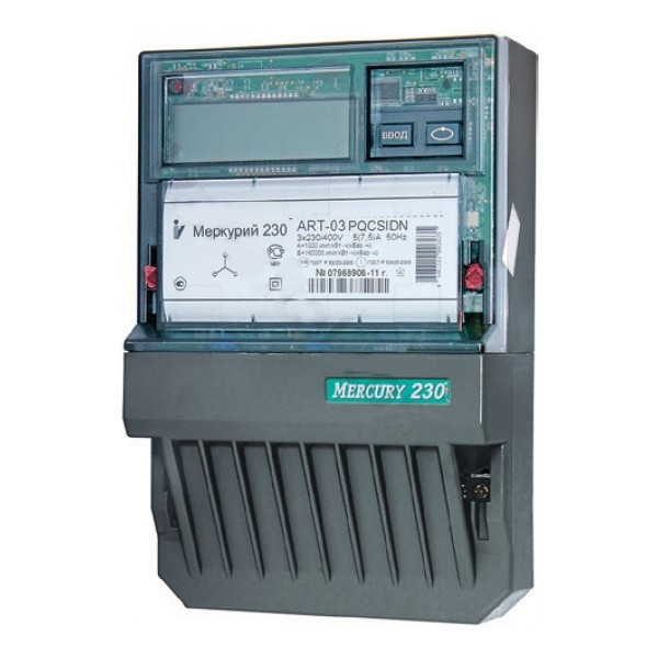 Счетчик Меркурий 230 ART-03 PQRSIDN 3ф 5-7.5А 0.5s/1.0 класс точн. многотариф. RS485 ЖКИ Инкотекс