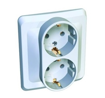 Этюд Розетка C/У 2-м с/з со шторками 16А бел. Schneider Electric