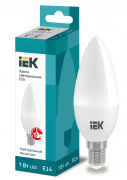 Лампа светодиодная C35 Е14 230В 4000К 7Вт свеча филомен. прозрачная 360° IEK Лампа светодиодная C35 Е14 230В 4000К 7Вт свеча филомен. прозрачная 360° IEK