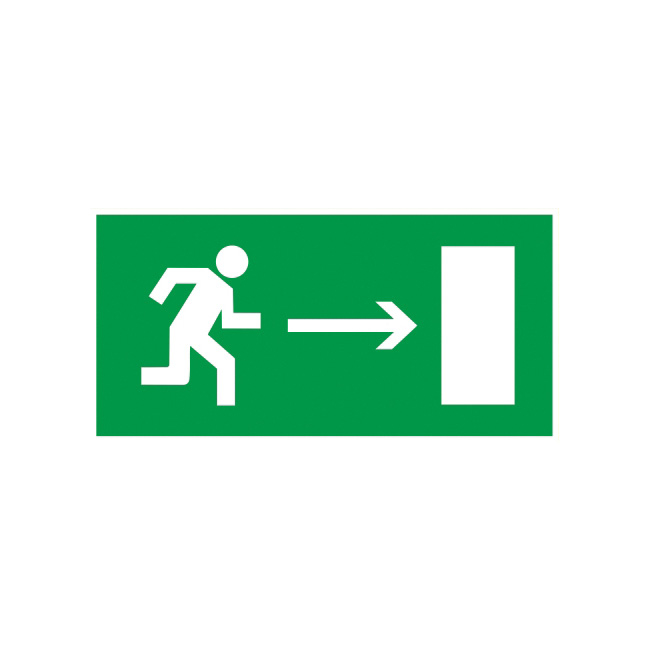 Самоклеющаяся этикетка "Направление к эвакуационному выходу направо" 200х100 IEK