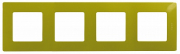 Etika Рамка 4-м зеленый папоротник Legrand