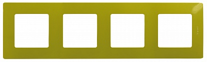 Etika Рамка 4-м зеленый папоротник Legrand