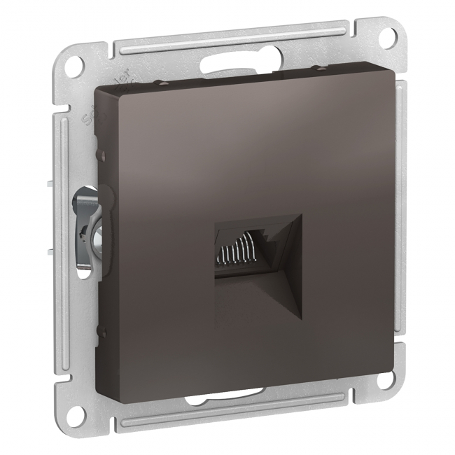 ATLAS DESIGN Розетка С/У 1-м компьютерная RJ45 кат.5е мокко Schneider Eleсtric