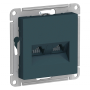 ATLAS DESIGN Розетка С/У 2-м компьютерная 2RJ45 кат.5е изумруд. Schneider Eleсtric