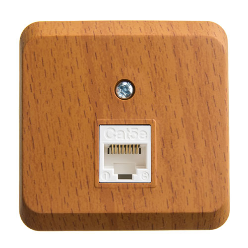 Этюд Розетка О/У 1-м компьютерная RJ45 кат.5е бук Schneider Electric