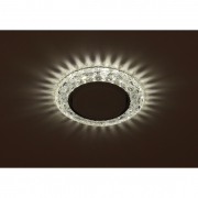 Светильник встр. GX53 DK LD24 SL/WH декор cо светодиодной подсветкой прозр. ЭРА