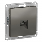 ATLAS DESIGN Розетка С/У 1-м компьютерная RJ45 кат.5е сталь Schneider Eleсtric