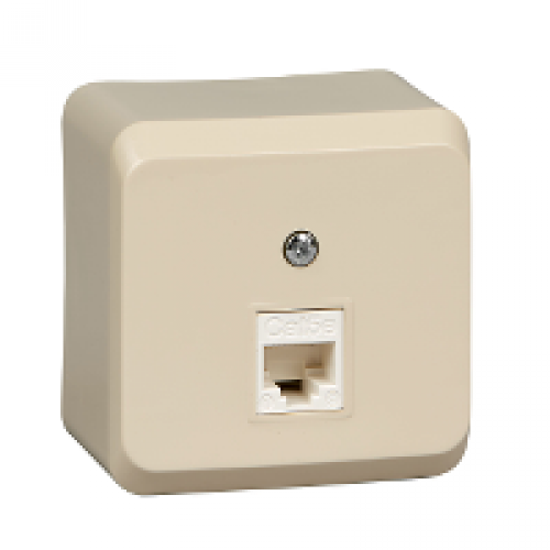 Этюд Розетка О/У 1-м компьютерная RJ45 кат.5е крем. Schneider Electric