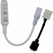 Контроллер 12В 72Вт (24В 144Вт) 6А LED Strip RGB mini с переходником с кнопками для упр. Ecola