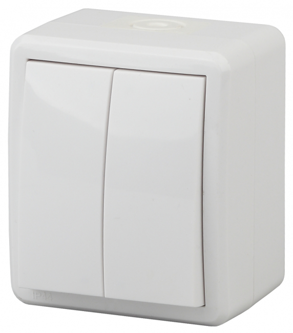 Эксперт Выключатель О/У 2-кл. 10А IP65 бел. ЭРА Эксперт Выключатель О/У 2-кл. 10А IP54 бел. ЭРА