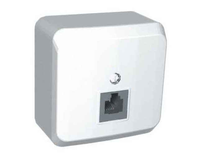 Этюд Розетка О/У 1-м телефонная RJ11 бел. Schneider Electric