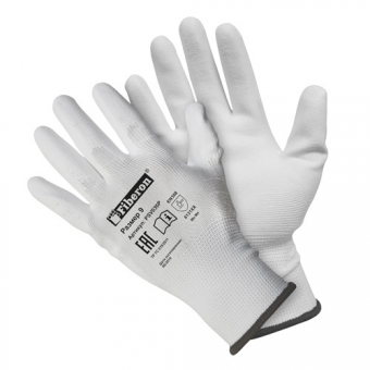 Перчатки из полиэстера с полиуретановым покрытием 9 (L) бел. Fiberon