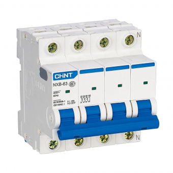 Автоматический выключатель NXB-63S (R) тип С 4.5кА 4п 20А CHINT