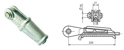 Зажим нятяжной клиновой НКК-2-1 Электрофарфор
