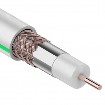 Кабель коаксиальный TV RG-6U медь бел. Net.on SUPRLAN