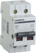 Выключатель нагрузки (мини-рубильник) ВН-32 2п 63А GENERICA IEK Выключатель нагрузки (мини-рубильник) ВН-32 2п 63А GENERICA IEK