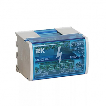 Кросс-модуль 2х7 на DIN-рейку 100А IEK