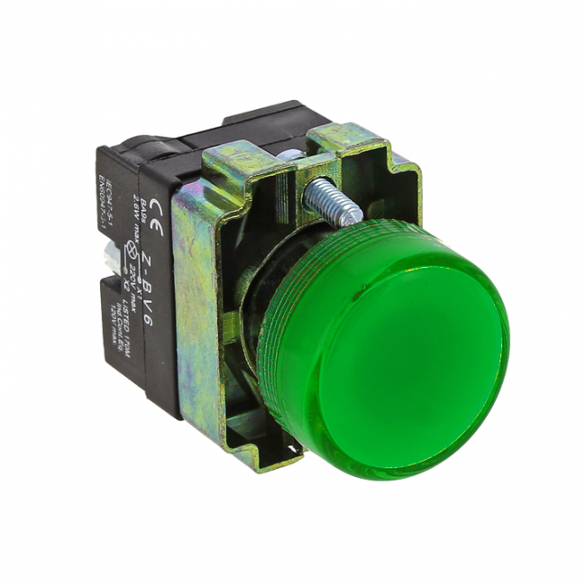 Сигнальный индикатор BV65 матрица d22мм 230В AC зеленый EKF