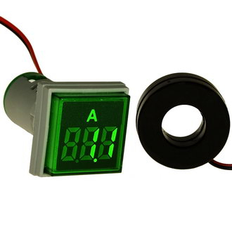 Индикатор цифровой DMS-223 LED амперметр 0-100А кольцевой датчик тока зелен. (AD16-22AMS G) RUICHI