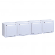 ГЕРМЕС PLUS Розетка О/У 4-м c/з с крышкой 16А РСб24-3-ГПБб IP54 бел. IEK ГЕРМЕС PLUS Розетка О/У 4-м c/з с крышкой 16А РСб24-3-ГПБб IP54 бел. IEK