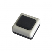 Кнопка для эл. звонка О/У 250В/4А корпус белый кнопка черная Белтиз