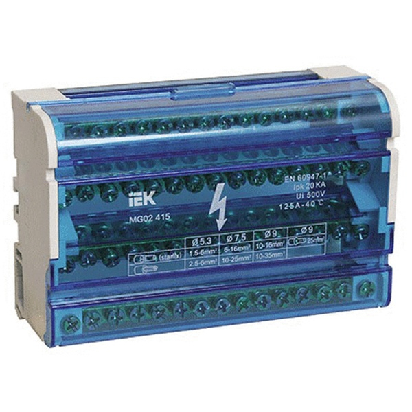 Кросс-модуль 4х15 на DIN-рейку 125А IEK