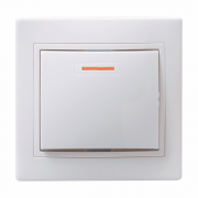 Кварта Выключатель С/У 1-кл. с индикацией 10А бел. IEK