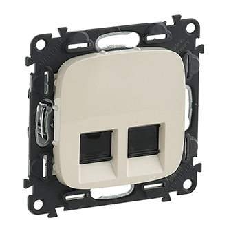 Valena Allure Розетка С/У 2-м компьютерная 2RJ45 кат.6е сл. кость Legrand