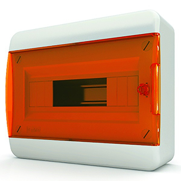 Бокс О/У ЩРH 18М прозрачная оранжевая дверь 1 ряд (с клемм.) IP65 Tekfor