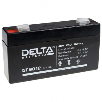 Аккумулятор 6В 1200мА.ч Delta
