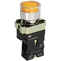 Кнопка LAY5-ВW3561 с подсветкой 1з желтый IEK