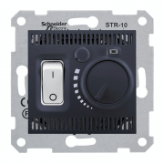 Sedna Терморегулятор С/У для теплого пола 10А 230В графит Schneider Electric