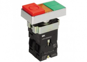 Кнопка LAY5-ВW8465 "I-O" сдвоенная с подсветкой красный/зеленый IEK