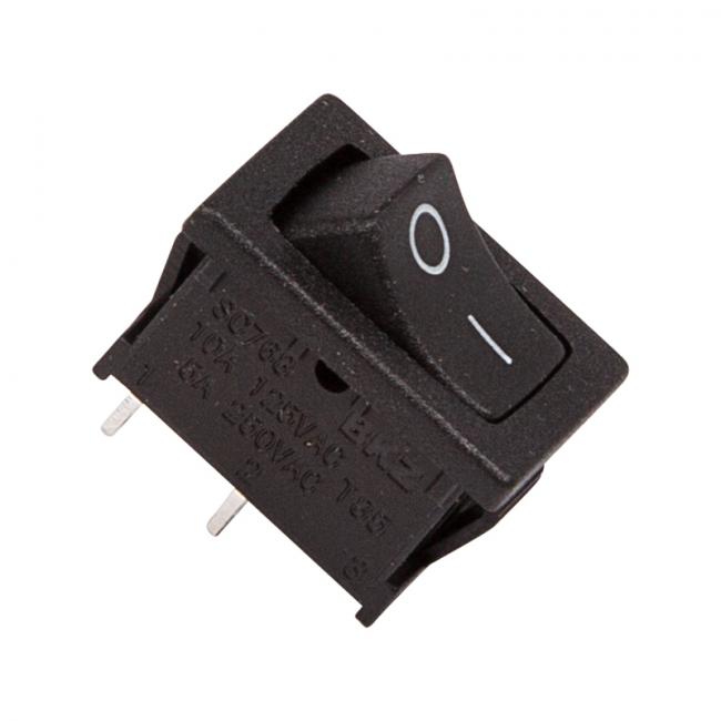 Выключатель клавишный 250В 6А (2с) ON-OFF черный Mini (RWB-201, SC-768) Rexant