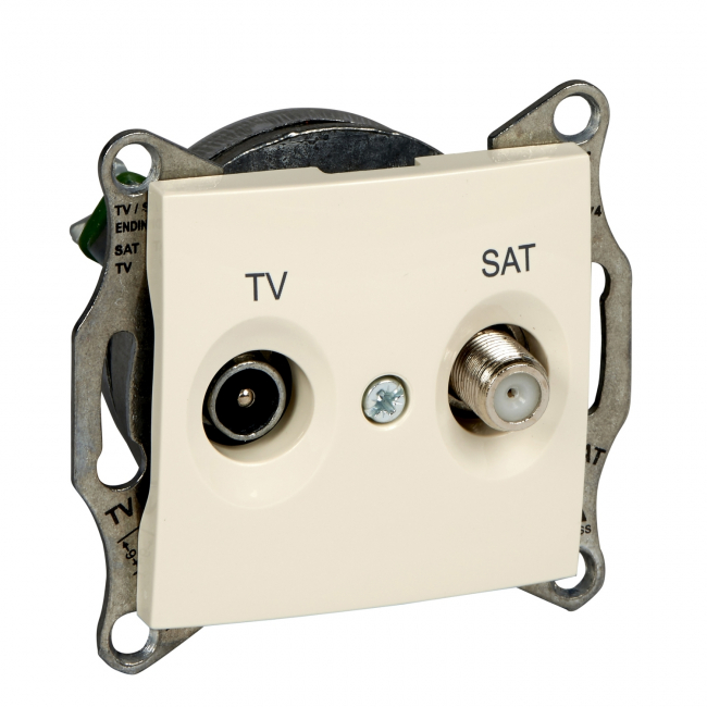 Sedna Розетка С/У 2-м TV/SAT проходная 8dB беж. Schneider Еleсtric
