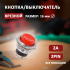 Выключатель-кнопка металл 220В 2А (2с) (ON)-OFF d16.2 красн. (RWD-306) блист. Rexant