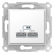 Sedna Розетка С/У 2-м USB 2.1А (2X1.5A) бел. Schneider Electric