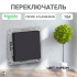 ATLAS DESIGN Переключатель С/У 1-кл. проходной 10А карбон Schneider Eleсtric